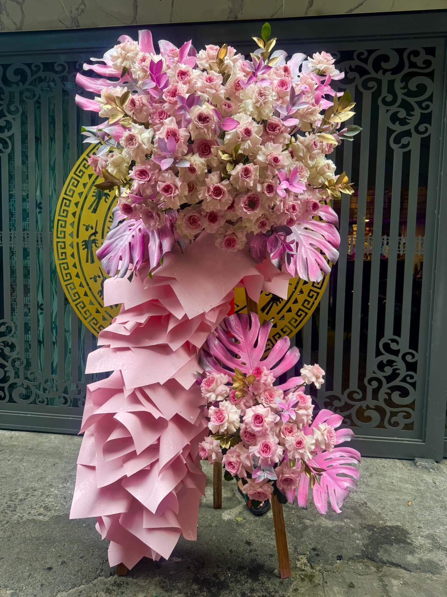 Lẵng Hoa Chúc mừng 2 tầng - 212