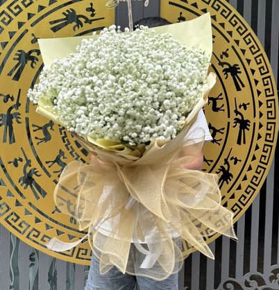 Bó hoa bayby trắng bh03
